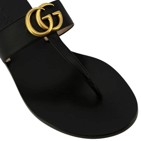 black gucci flat sandals|gucci clear jelly sandals.